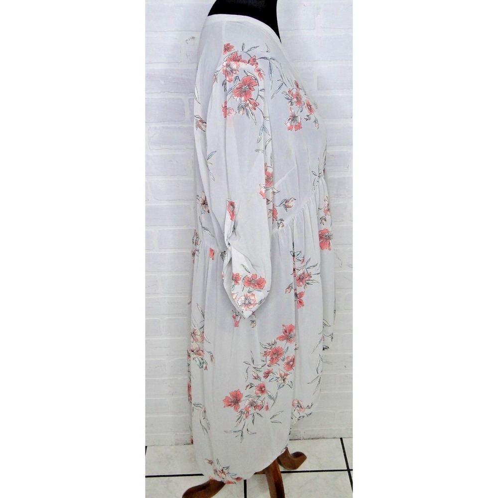 TORRID 1 Lexie Floral Spring Top Chiffon Hi-Low Babydoll Blouse Plus Sz 0 Shirt - Picture 2 of 6